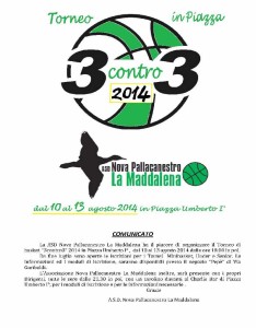 2014-Comunicato Torneo 3contro3 basket in Piazza